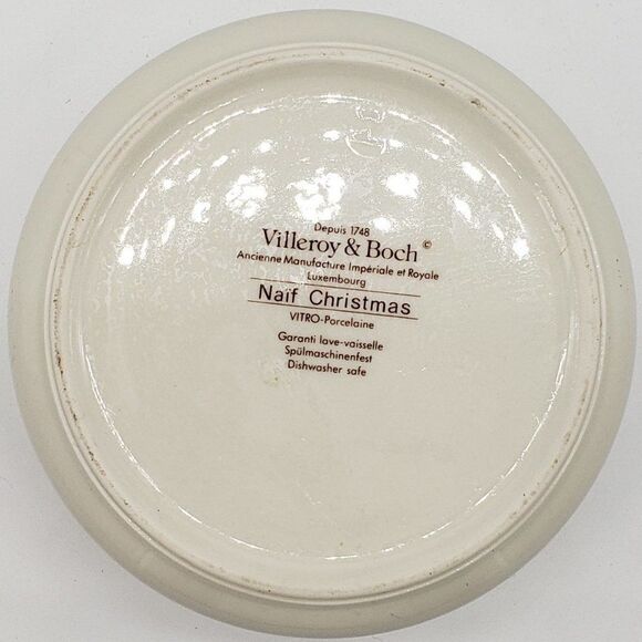 Villeroy & Boch Porcelain Naif Christmas Large Cover Candy Box Signed G. Laplau - Picture 3 of 10